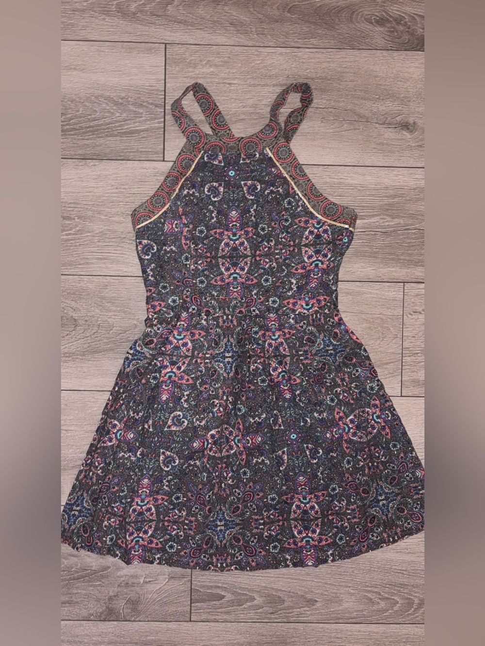 American Eagle Women’s Size 8 Boho Dress Sleeveless Zip Back Paisley Print